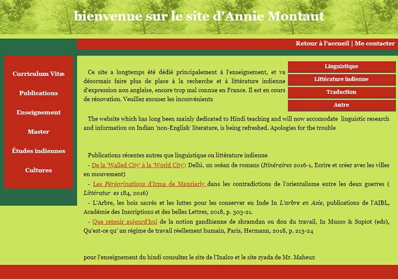 Site d’Annie Montaut